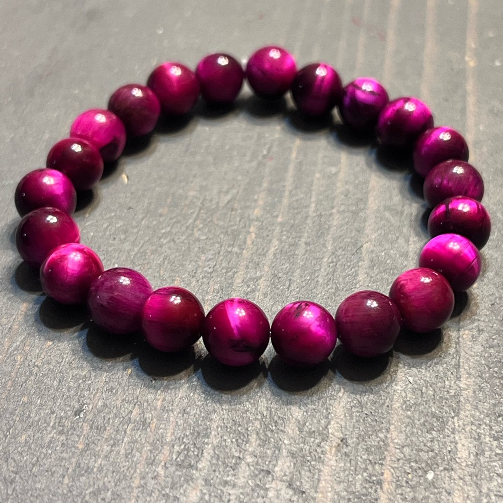 3/$15 Hand Crafted Hot Pink Beaded Bracelet